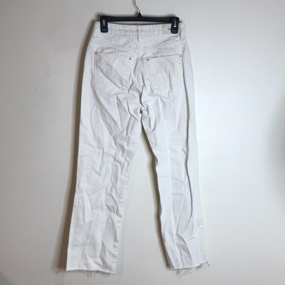 Zara ladies high rise mom jeans with fringe ankles size 6 - Picture 8 of 11